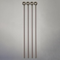 φ 9.0x300mm ロープ止め金具(丸型/黒4本)