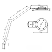 x2.25/170mmアームルーペ(56灯LEDライト付)_選択画像03