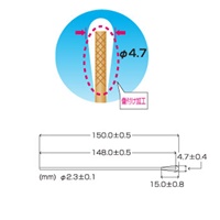 φ4.7x150.0mm 工業用綿棒(100本)片面/木軸_選択画像04