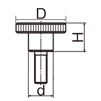 M8x25φ30ローレットノブ雄ねじスチール製_選択画像03