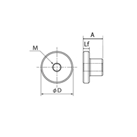 M4x9.5mmローレットナット 段付/スチール製_選択画像04