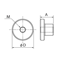 M5x11.5mmローレットナット 段付スチール製_選択画像04