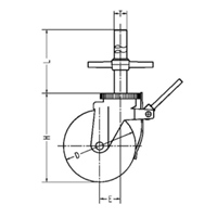 150mm/35x355mmキャスター足場用ジャッキ付_選択画像03