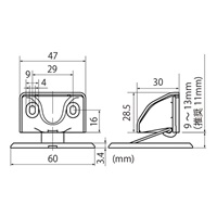 ドアストッパー (マグネット付/シルバー)_選択画像04