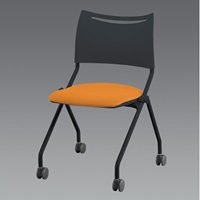 ビジネスチェアー(ブラック/オレンジ)