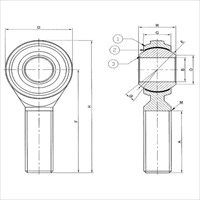 M8xP1.25ロッドエンド無給油式雄ネジ右ネジ_選択画像03