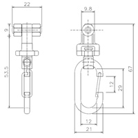 8.0kgランナー･フック付(30mmレール/後付用_選択画像03