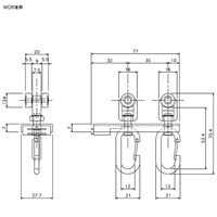 マグネットランナーフック付30mmレール両開_選択画像03
