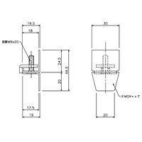 マグネットランナーフック付30mmレール片開_選択画像03