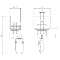 30.0x19.5x68.9キャップストップ30mmレール_選択画像03