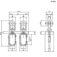 マグネットランナーフック付40mmレール両開_選択画像02