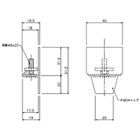 マグネットランナーフック付40mmレール片開_選択画像02