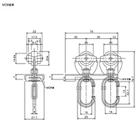 マグネットランナーフック付40mmレール両開_選択画像04
