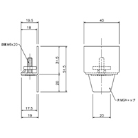 マグネットランナーフック付40mmレール片開_選択画像02