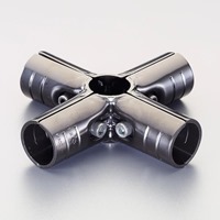 パイプラック用6方向メタルジョイント(黒)