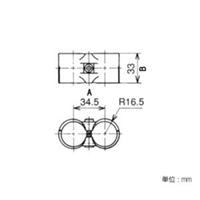 パイプラック用ダブルパイプメタルjoint黒_選択画像03