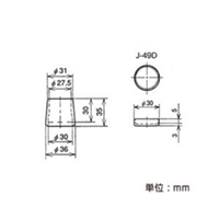 pipeラック用pipe cap黒プラスチックゴム_選択画像03