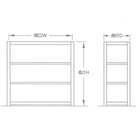1800x450x1500mm/150kg/4段 スチール棚_選択画像03