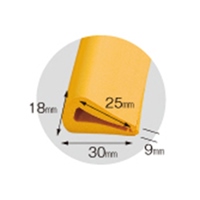 18x25mm0.9mクッションガード挟み込型2本黄_選択画像02