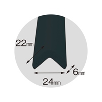 22x22x2000mm クッションガード(黒)_選択画像02