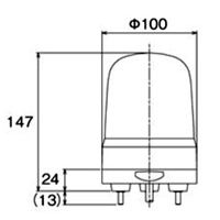 AC100V ＬＥＤ回転灯(ブザー付/黄色)_選択画像04