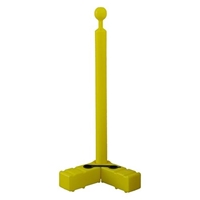 242x369x815mmチェーンスタンドL型ベース黄