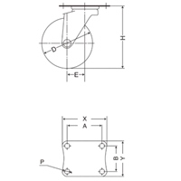 130mm キャスター(自在金具付)_選択画像03
