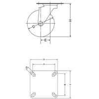 50キャスター自在金具ブレーキ付静電防止_選択画像03