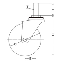 100キャスター自在ネジ式ブレーキSUS製_選択画像03