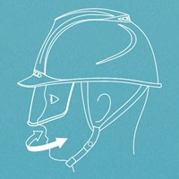 ヘルメットエアライトwideシルドレンズ付白_選択画像02