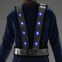 LED安全ベスト(紺･白/赤青点滅)_選択画像03