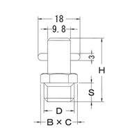 R 1/4in グリースニップル(ピンタイプ)_選択画像02