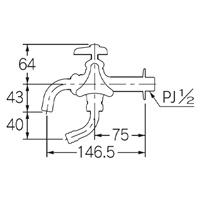 PJ1/2 in 二口ホーム胴長水栓_選択画像04