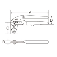 ウォーターポンププライヤ40mm/175mmばね付_選択画像03