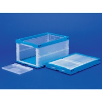 649x439x327mm/76.5L 折畳コンテナ(窓開･青_選択画像03