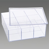 240x240x92mm小物ケース9セル蓋付スチロー_選択画像02