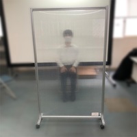 955x250x1638車輪付パーテション/中空/透明_選択画像03