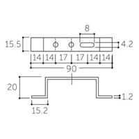19x10x40mm Ｖ型レール用アンカー(二連)_選択画像04