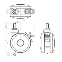 100mmブレーキ付双輪キャスター(W3/8in )_選択画像02