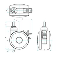 100mmブレーキ付双輪キャスター(W3/8in )_選択画像03