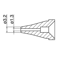 φ1.3/φ3.2mm交換ノズル(EA323MA-2用)