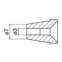 φ3.0/φ7.0mm交換ノズル(EA323MA-2用)
