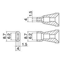 φ6.2/φ8.7mm交換ノズル(EA323MA-2用)