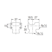 Rp1/2in xG1/2in 座付L型ソケット_選択画像02