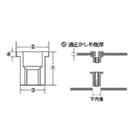 M8かしめナット(スチール製/15個)_選択画像04