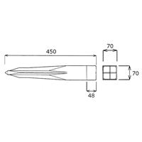 70x70x450mm境界杭(再生プラスチック)_選択画像03