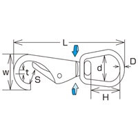 98mmスイベルスナップ(ステンレス製)_選択画像03