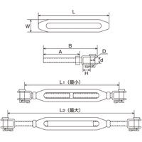 M5ターンバックル(フォーク&フォーク･SUS製_選択画像04