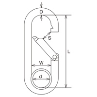 90x8mmカラビナ[リング付](ステンレス製)_選択画像03