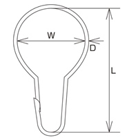 66mmカーテンフック(ステンレス製/5個)_選択画像03